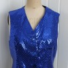 Blue Sequinned Waistcoat